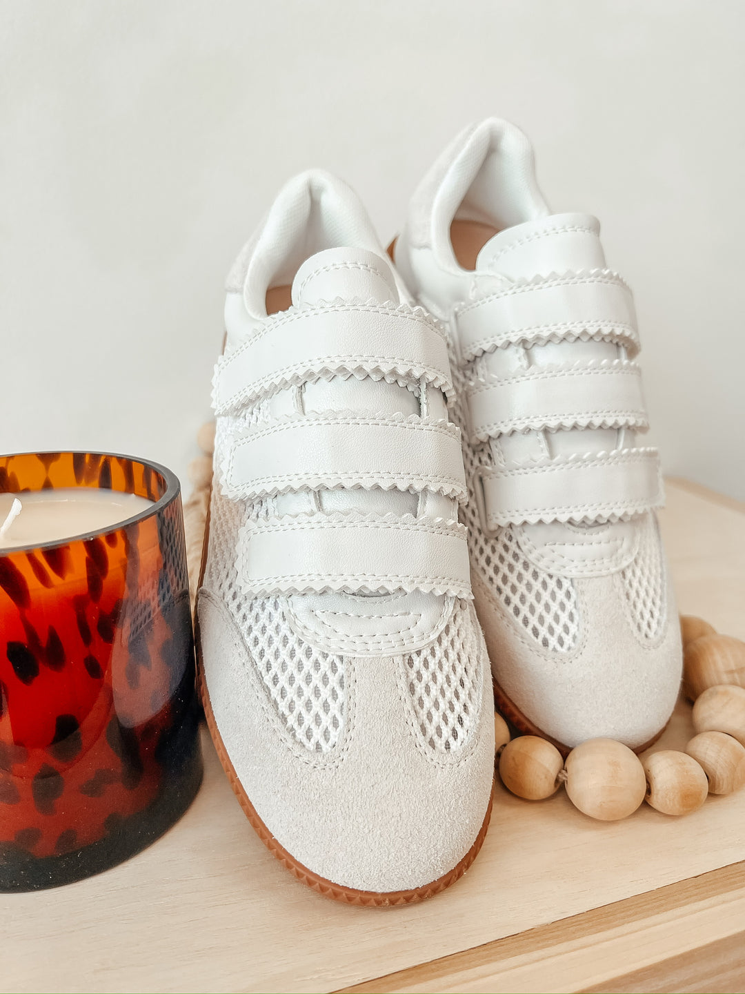 Steve Madden White Velcro Momentum Sneaker