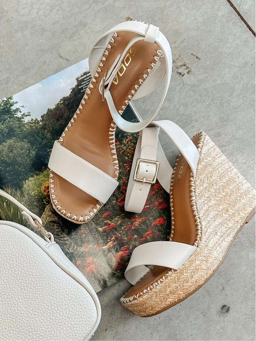 Benson Ecru Wedge