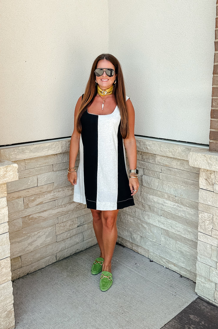 Take Two Linen Stripe Dress