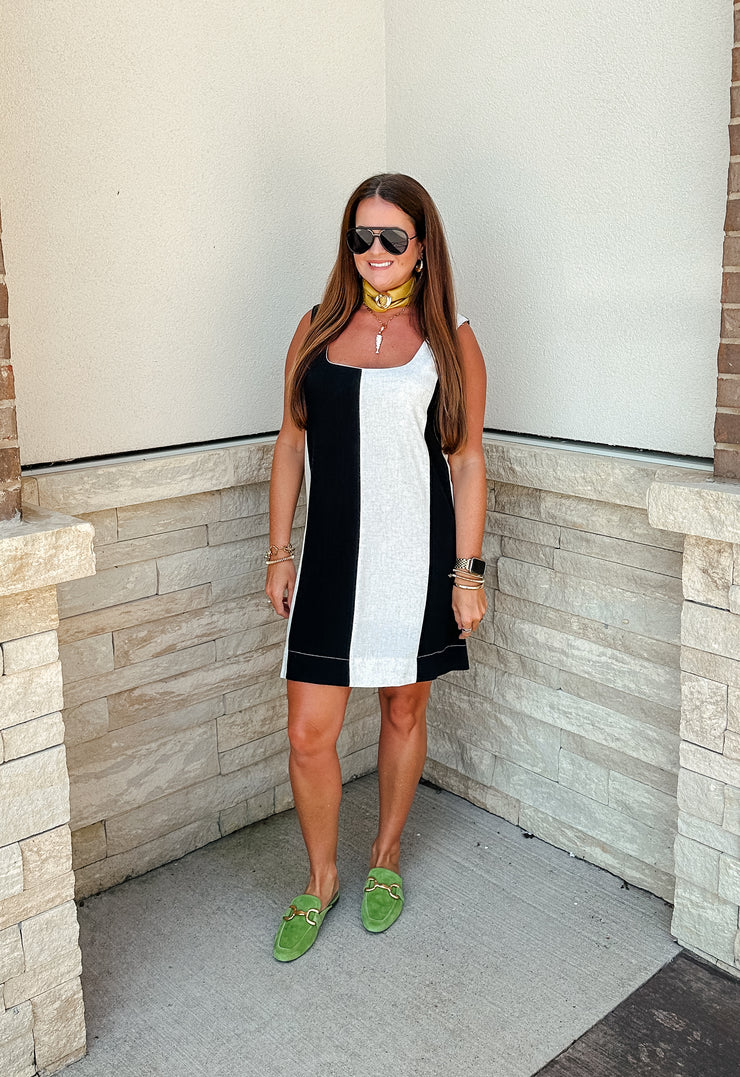 Take Two Linen Stripe Dress