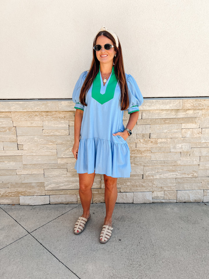 30A Sunday's Blue Mini Dress