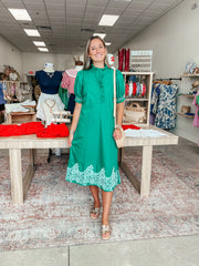 Up To Par Embroidered Button Up Maxi