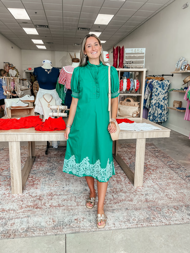 Up To Par Embroidered Button Up Maxi