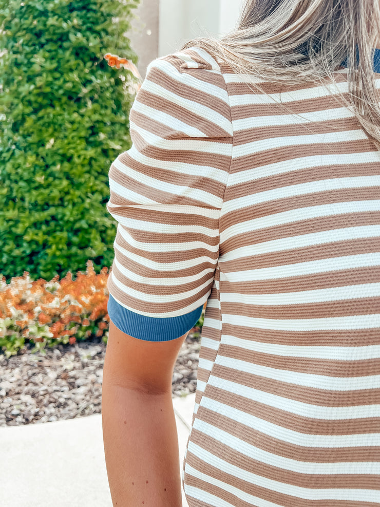 Jade Stripe Cotton Top