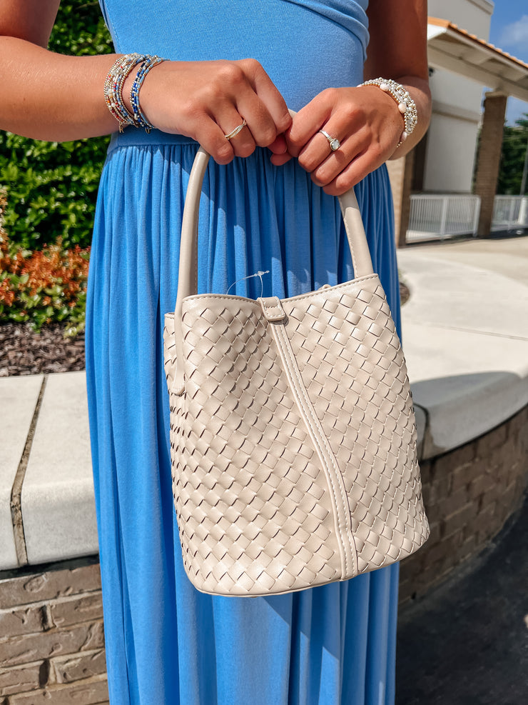 Maeve Braided Leather Bucket Bag