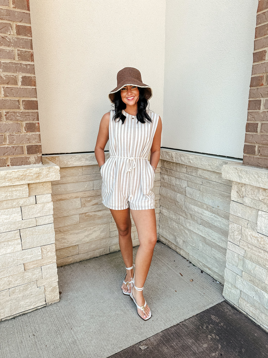 Julianne Striped Romper
