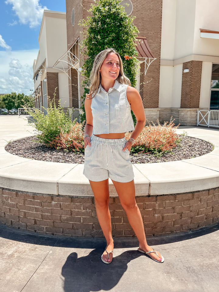 Gemma Pinstripe Shorts