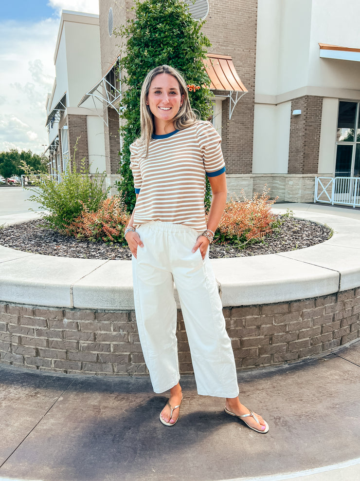 Jade Stripe Cotton Top