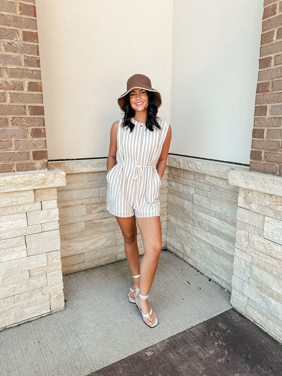 Julianne Striped Romper