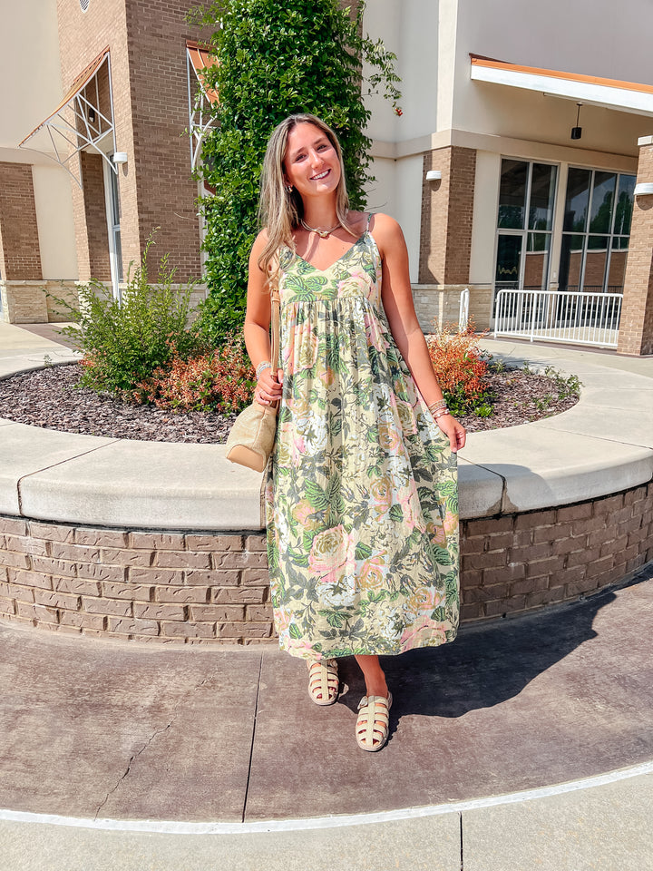 Paloma Pear Floral Maxi Dress