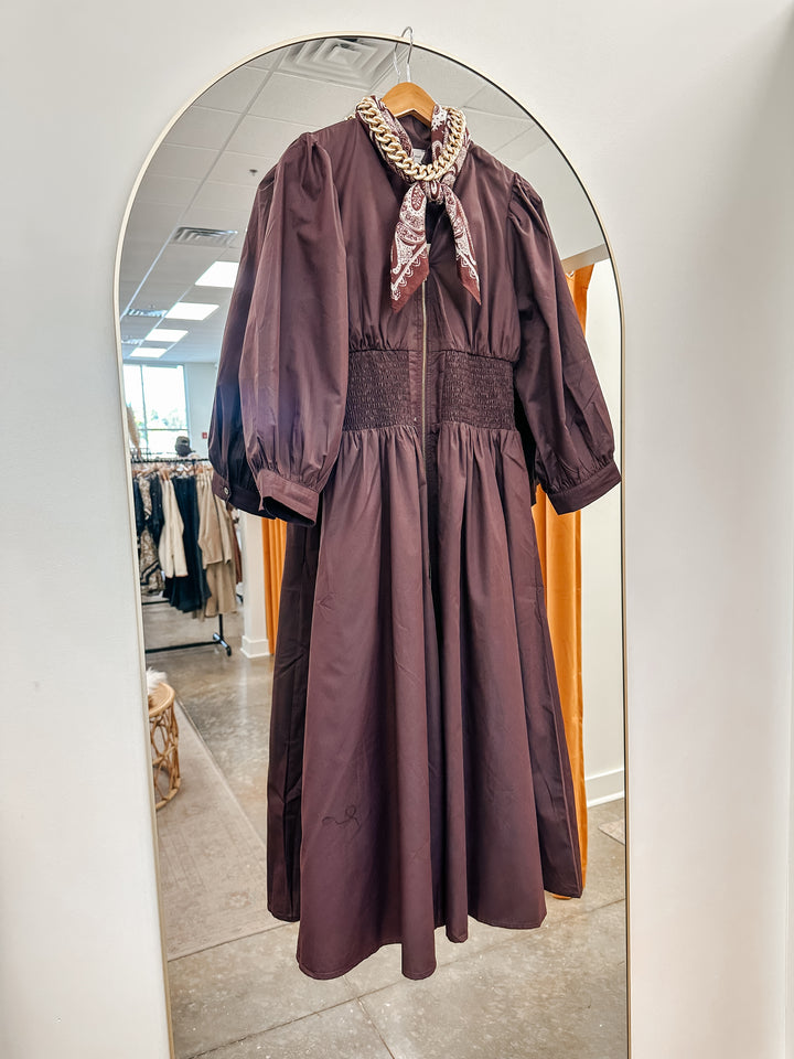 Smock Waist Midi Dress