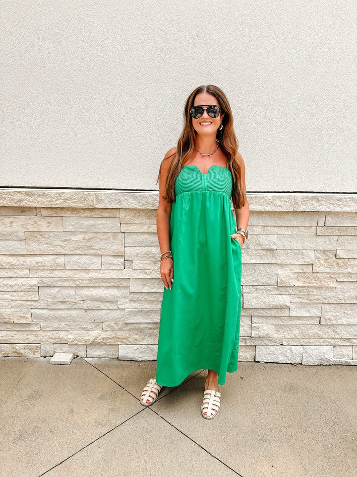 Karson Bustier Linen Midi Dress
