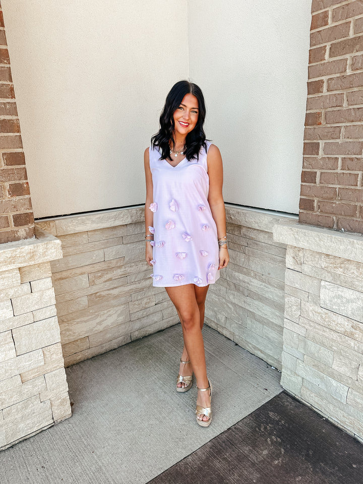 Fair and Floral Lavender Mini Dress