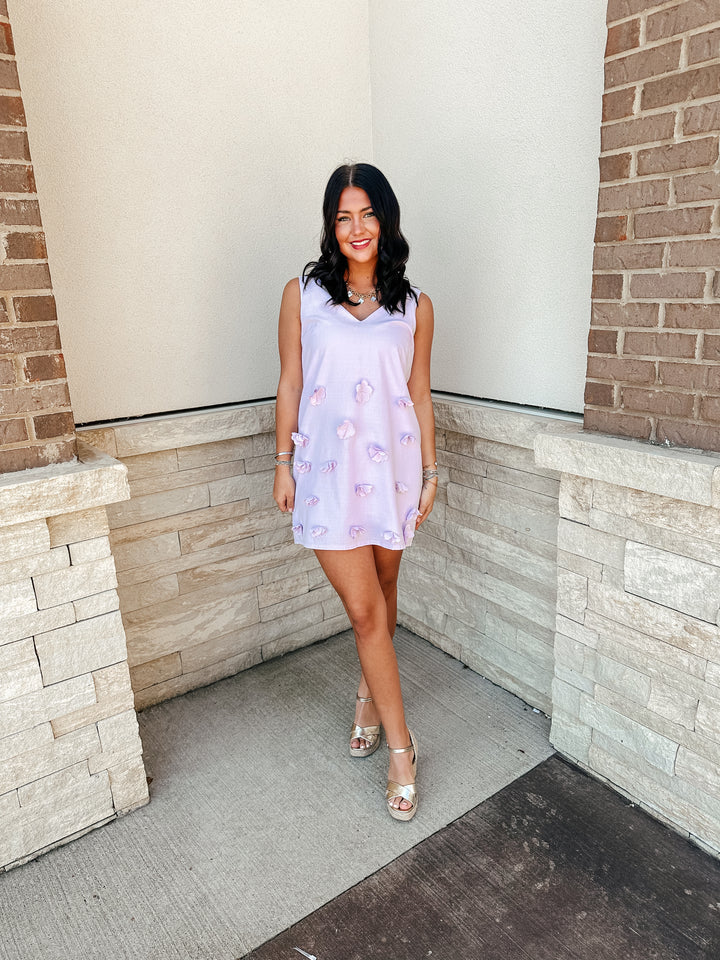 Fair and Floral Lavender Mini Dress