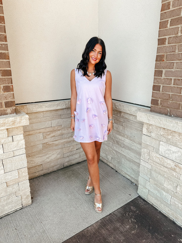 Fair and Floral Lavender Mini Dress