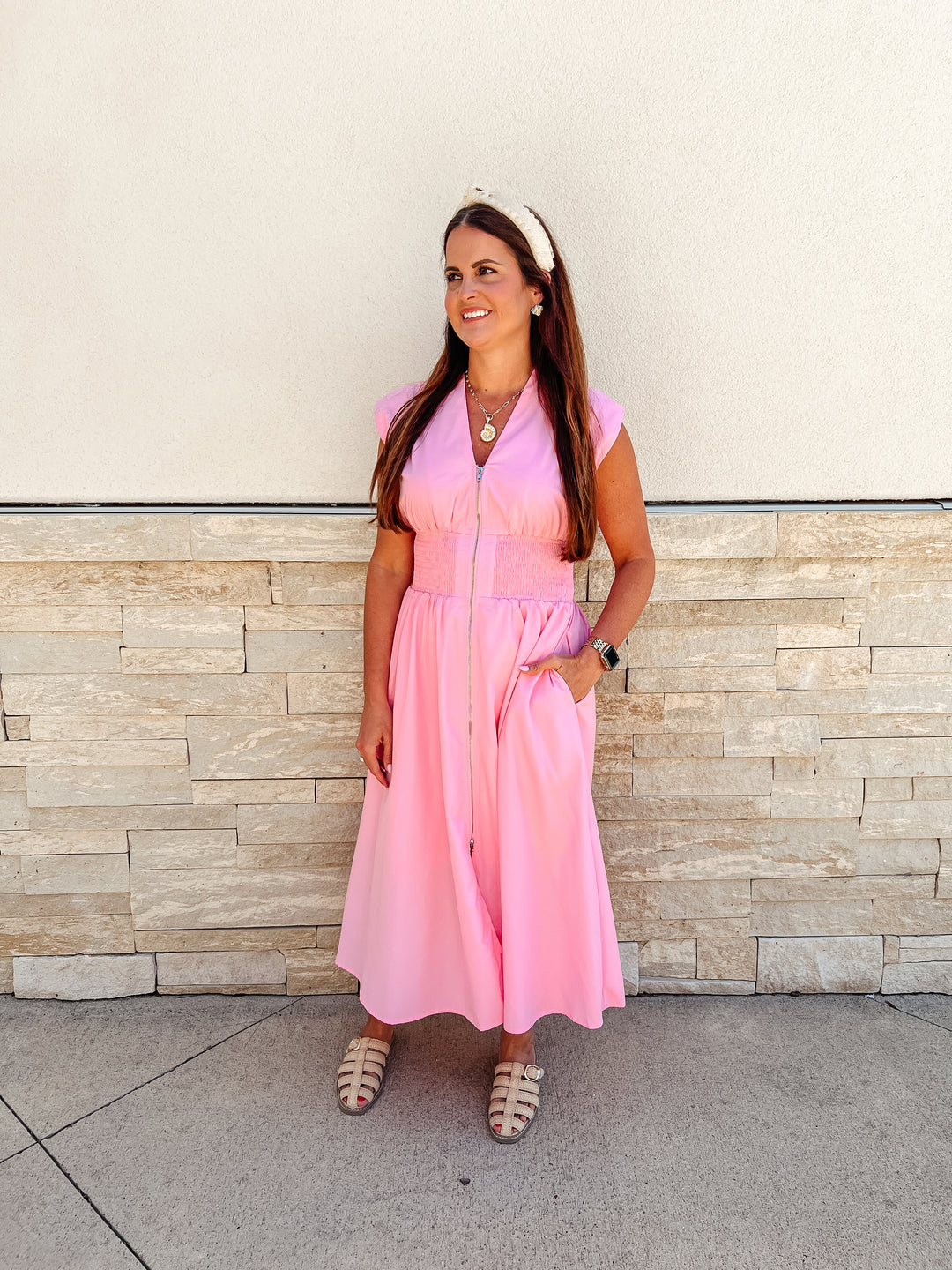 Summer Peonies Maxi Dress