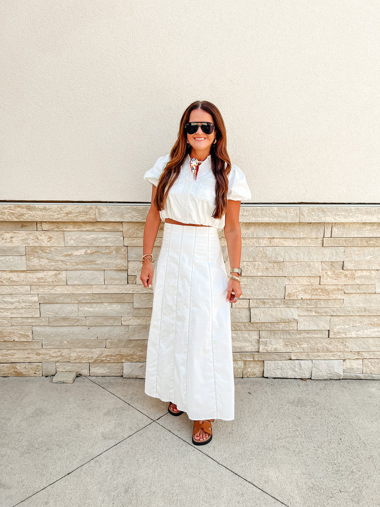 Kori Contrast Stitch Top