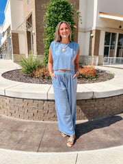 Sunny Stroll Blue Top