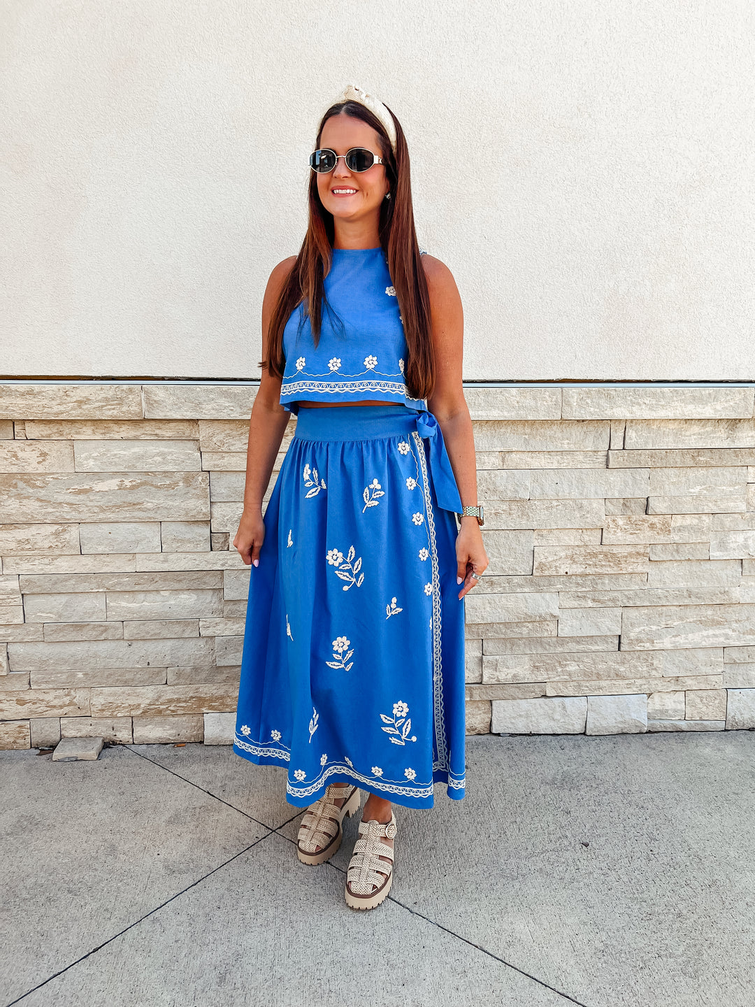 Carolina Embroidered Maxi Skirt