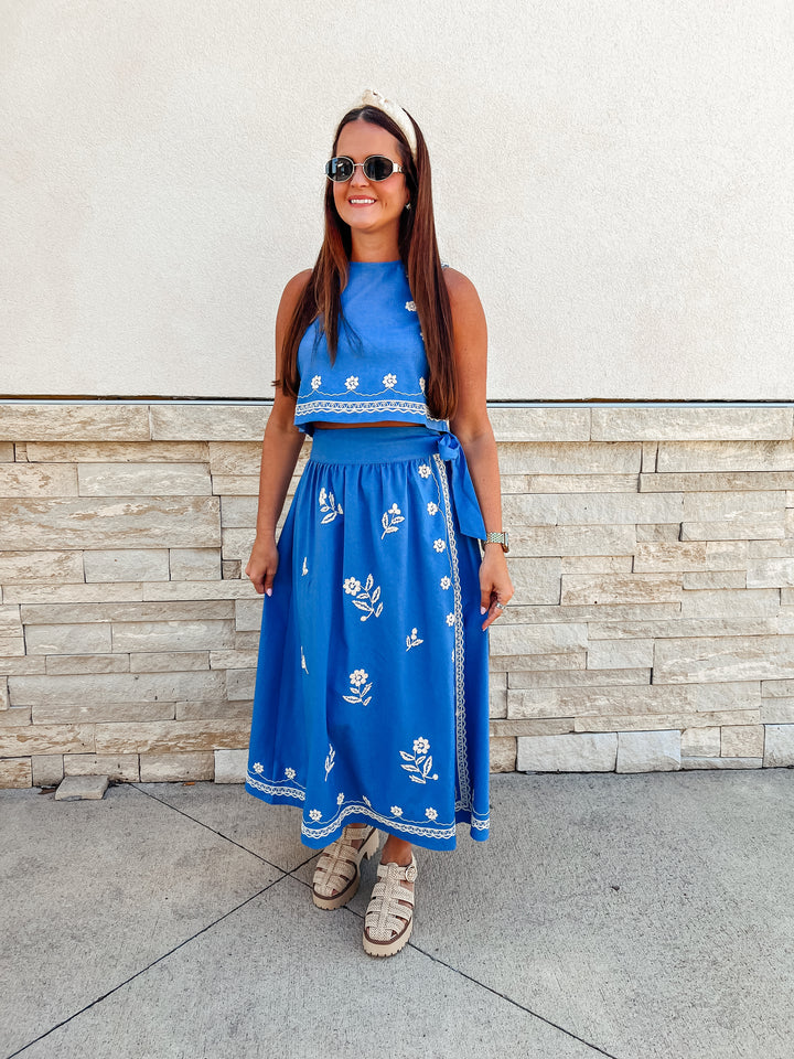 Carolina Embroidered Maxi Skirt