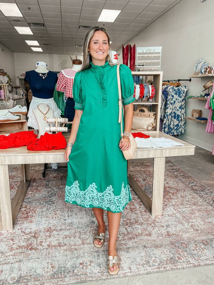 Up To Par Embroidered Button Up Maxi