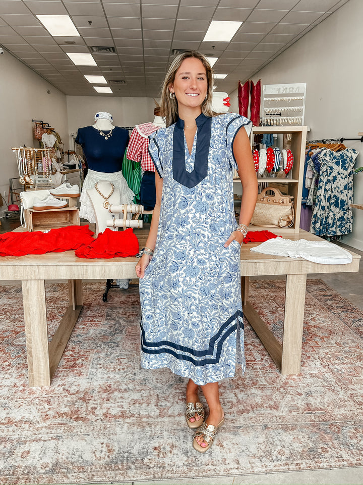 Charleston Bound Floral Midi Dress