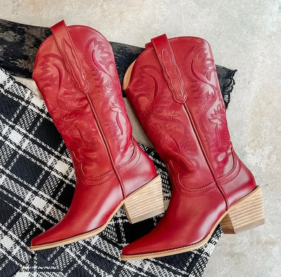 Hadie Red Cowboy Boot
