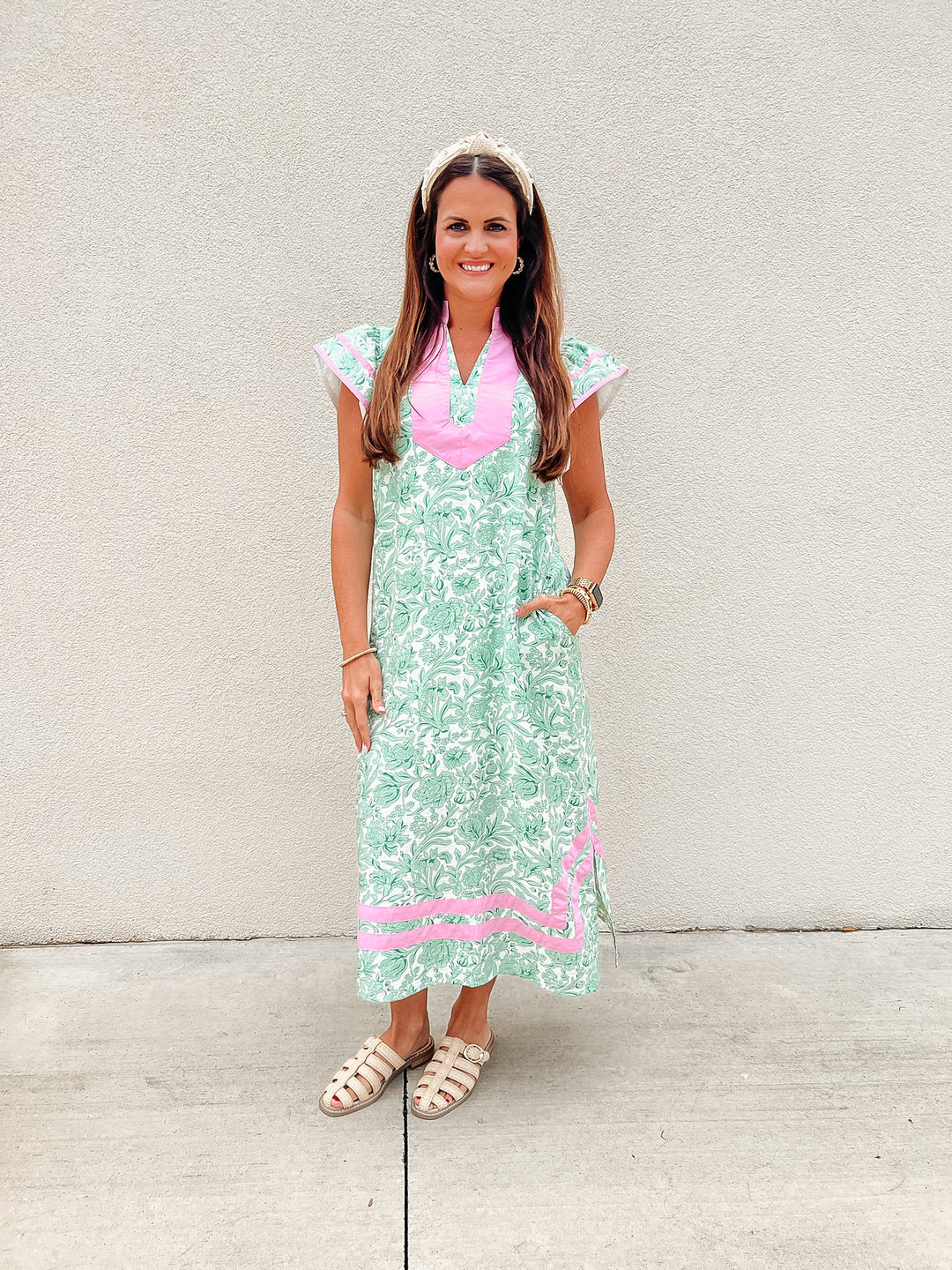 Bahama Bound Dress: Green