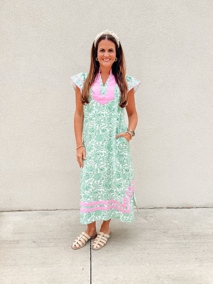 Bahama Bound Dress: Green