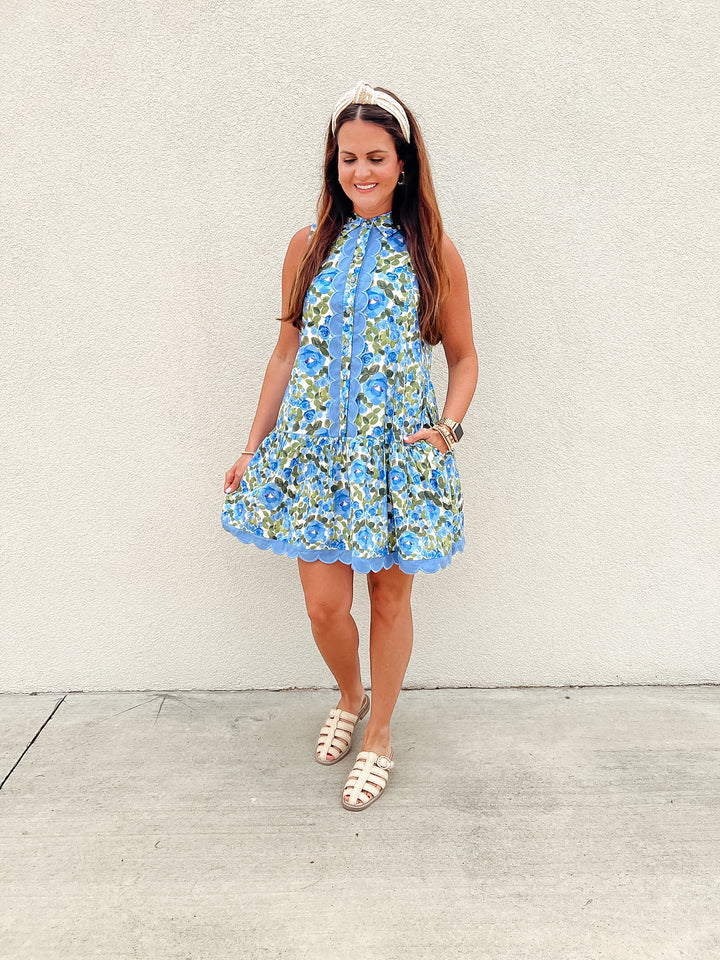 Time For Tea Floral  MiniDress