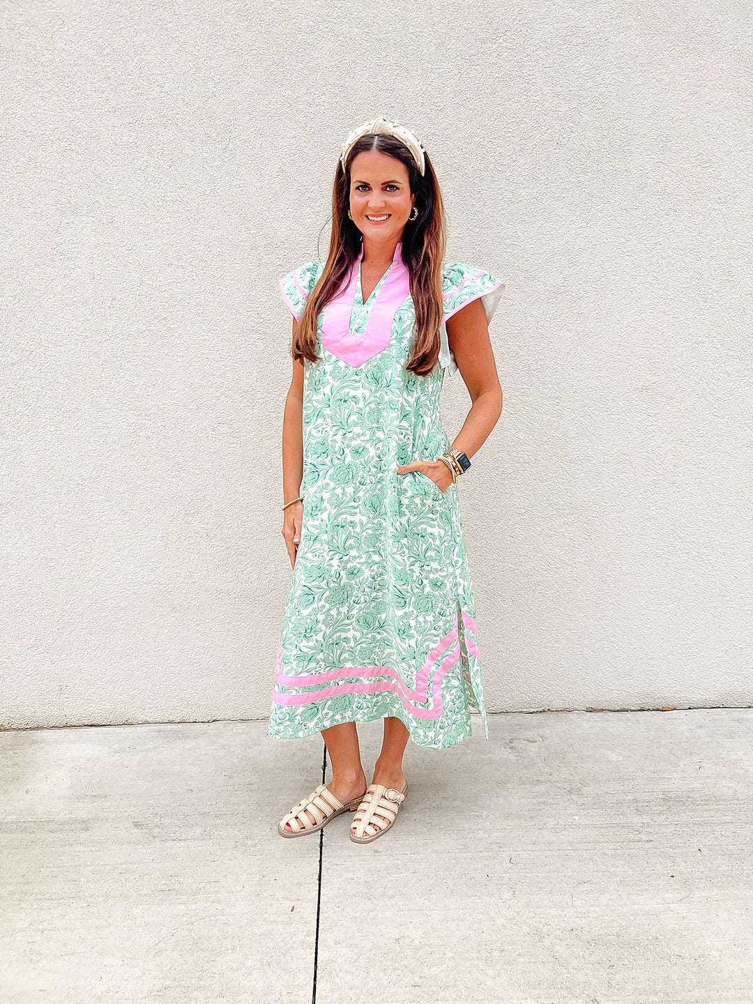 Bahama Bound Dress: Green