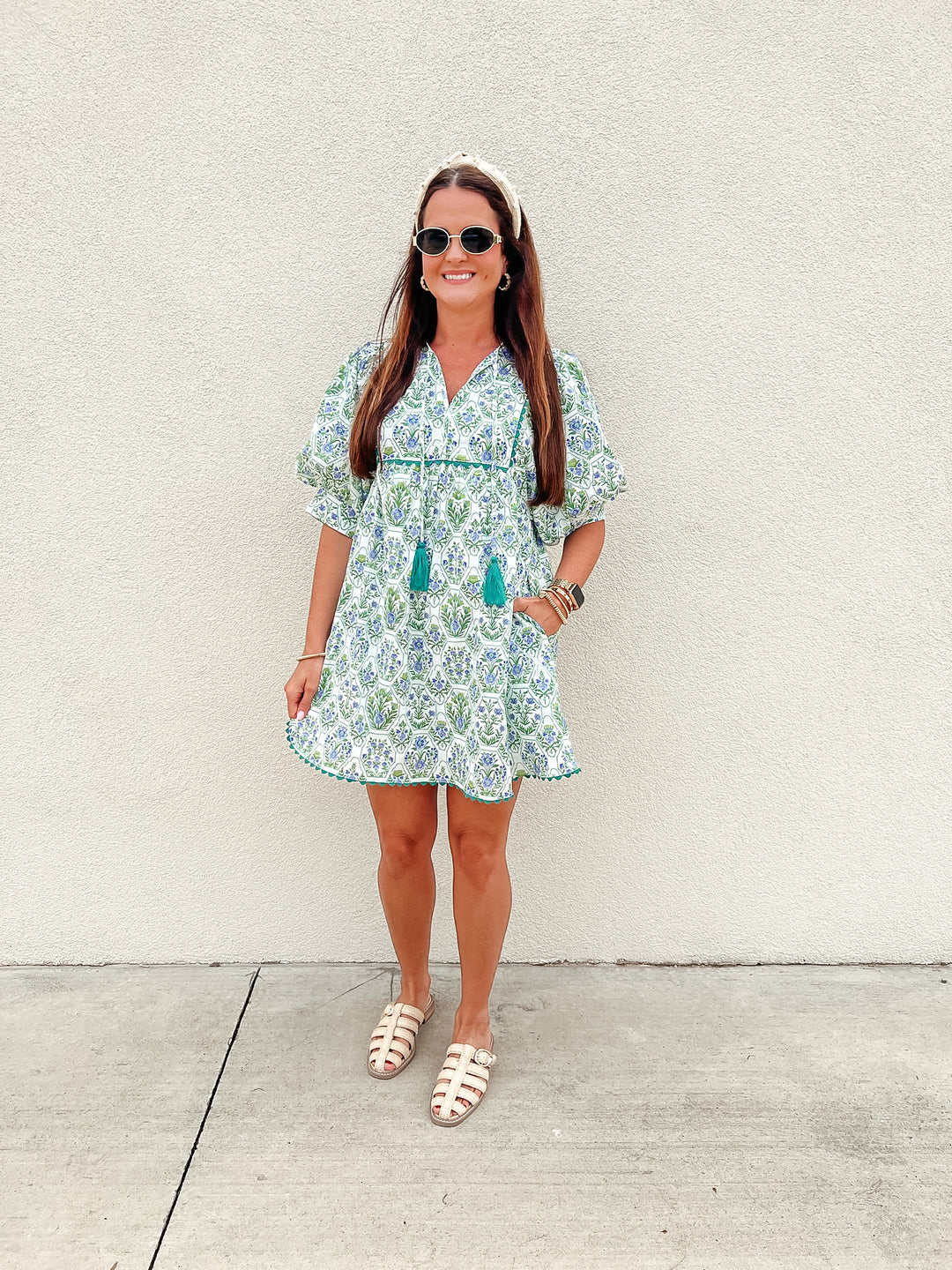 Lavender Spring Floral Mini Dress