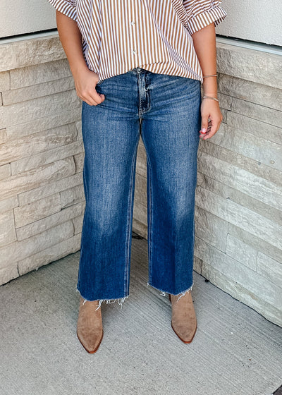 Rational High Rise Wide Leg Jeans