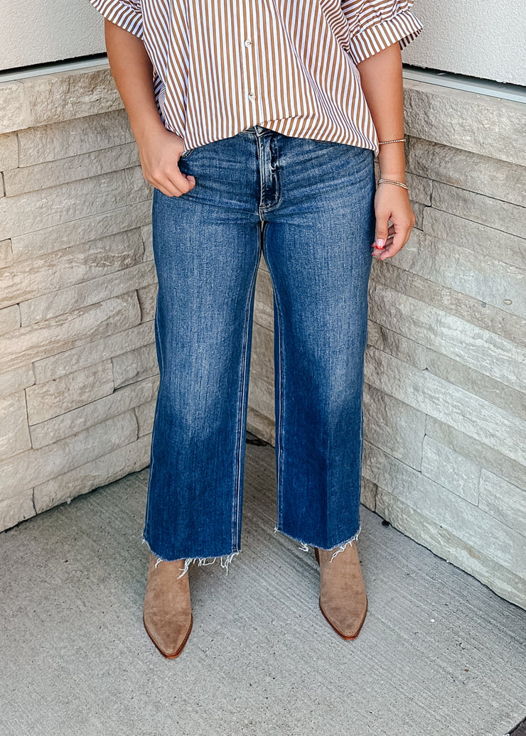Rational High Rise Wide Leg Jeans