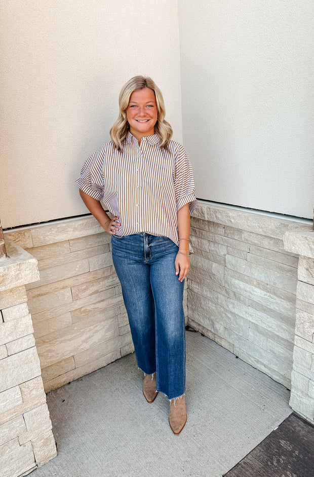 Rational High Rise Wide Leg Jeans