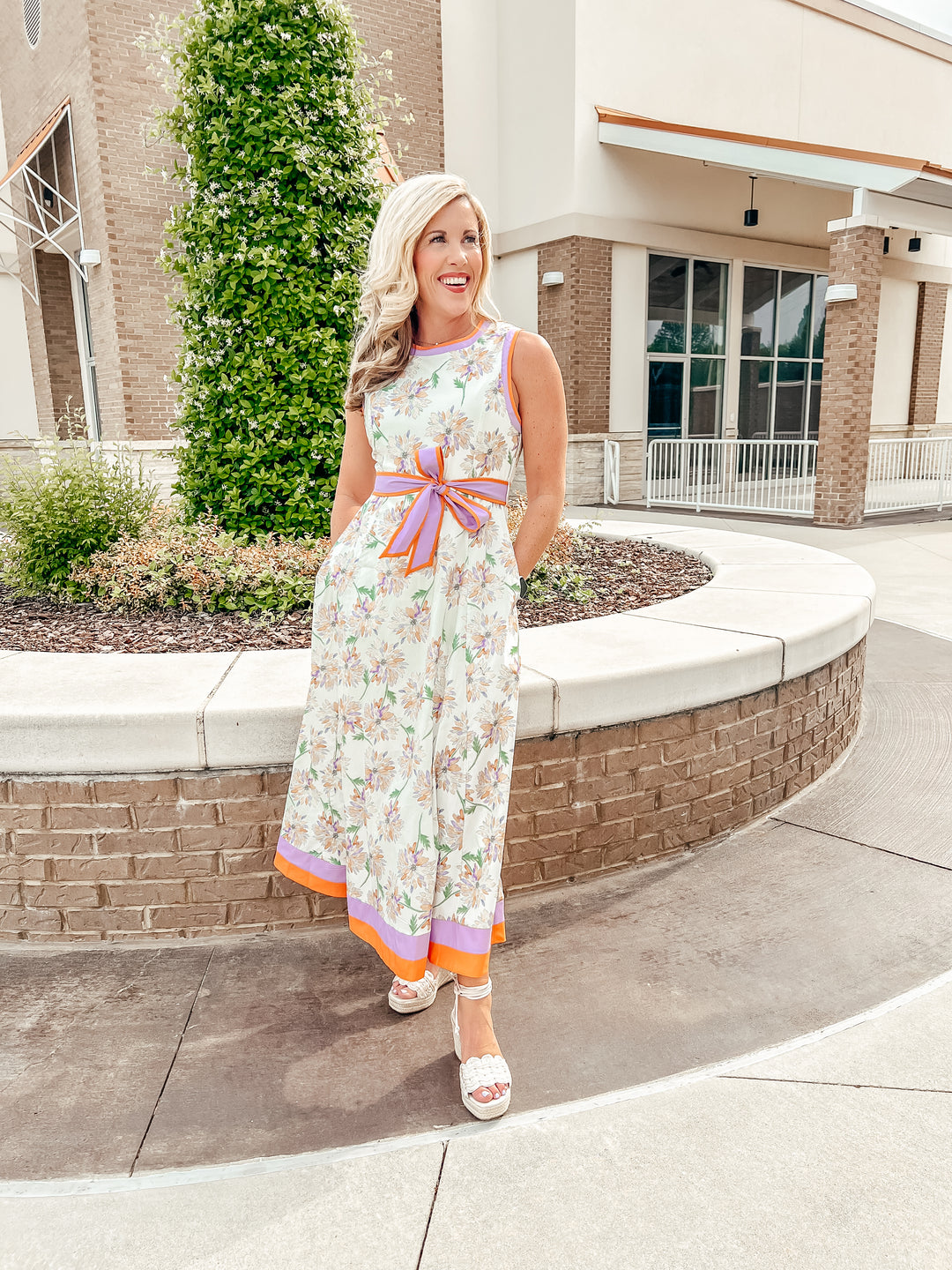 Emmaline Floral Belted Maxi Dress