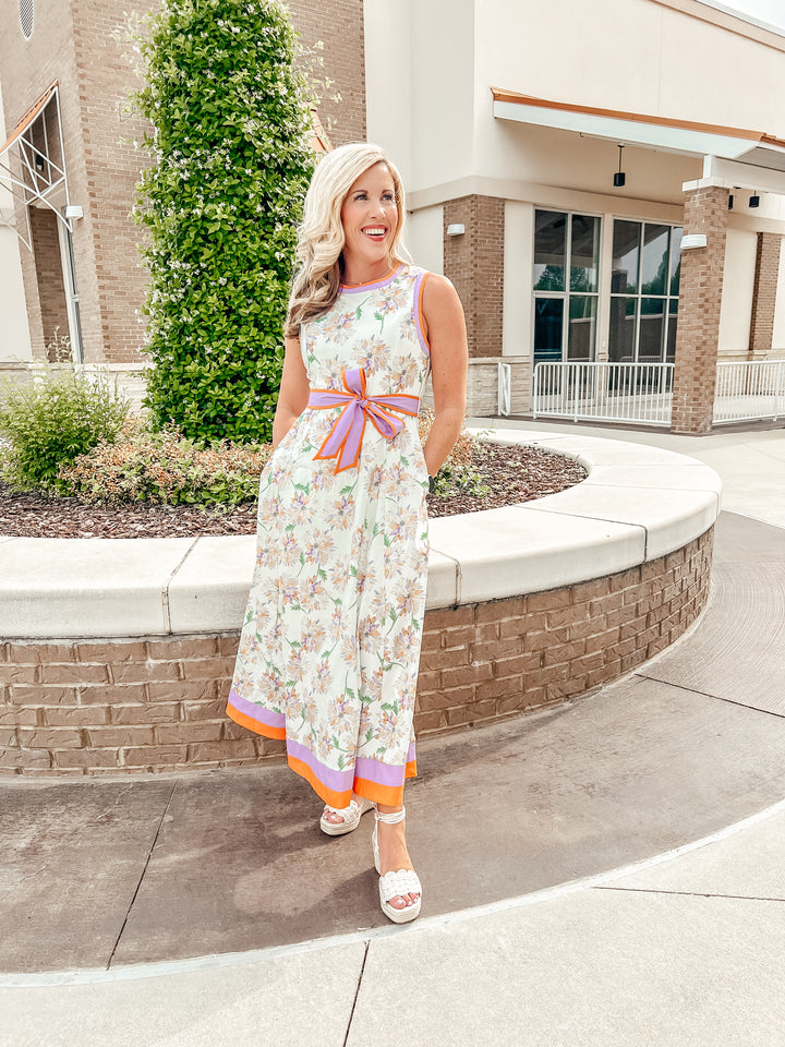 Emmaline Floral Belted Maxi Dress