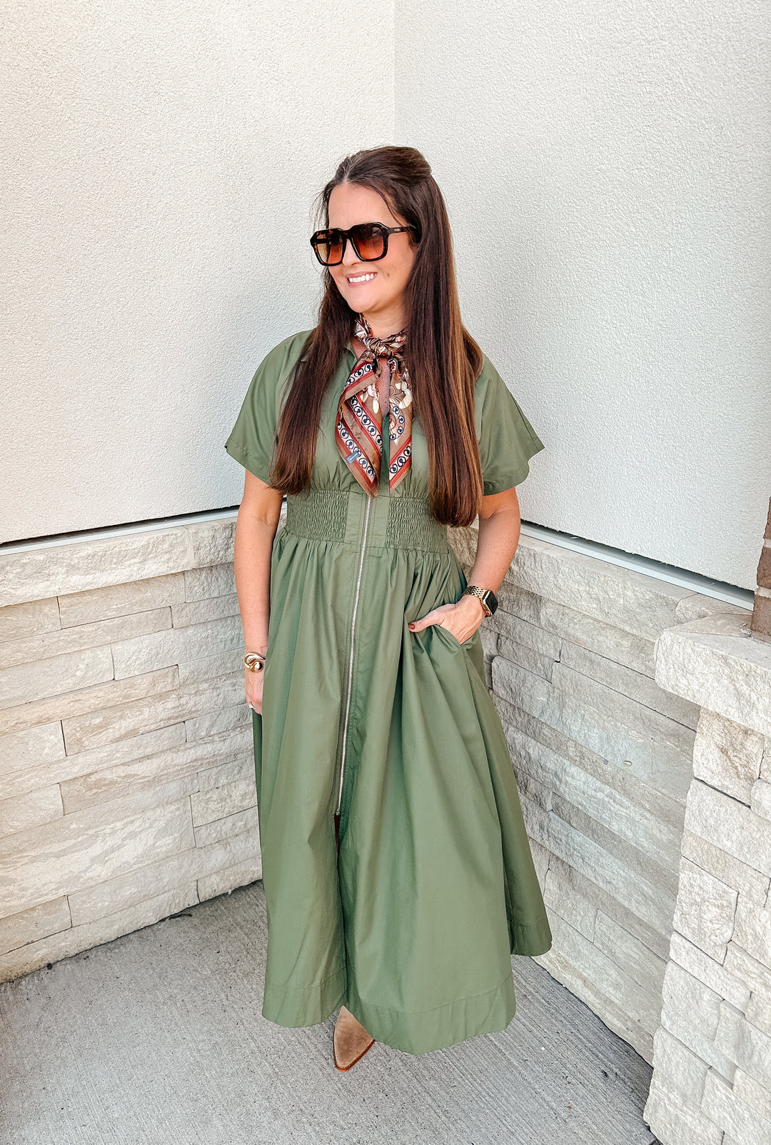 Olive Midi Dress