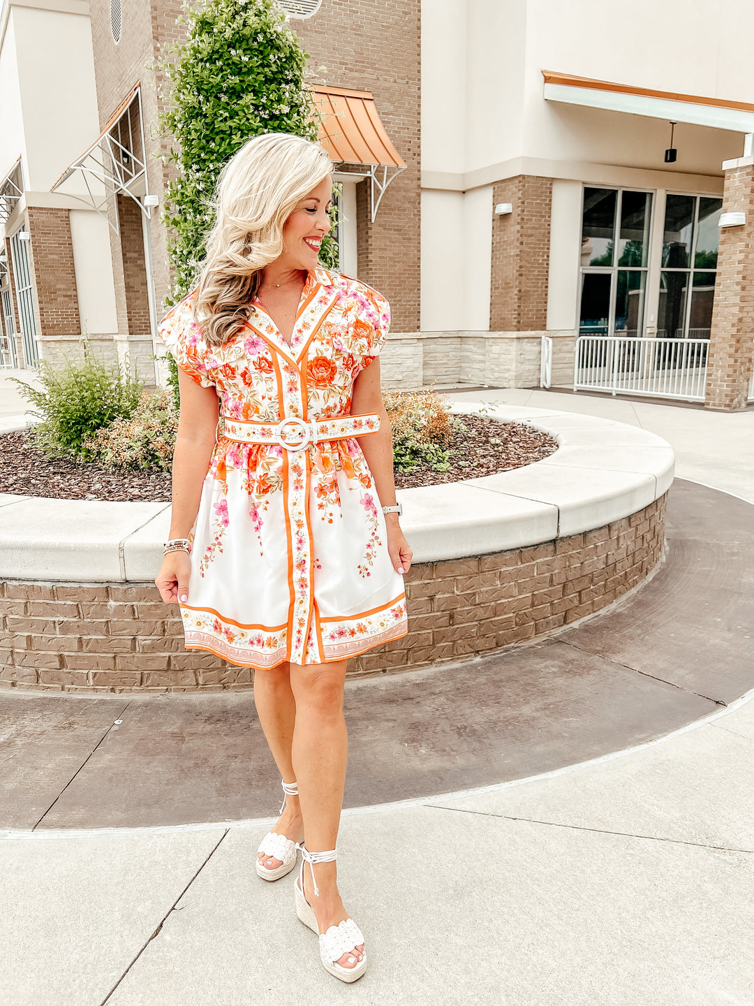 Jenni Floral Belted Mini Dress