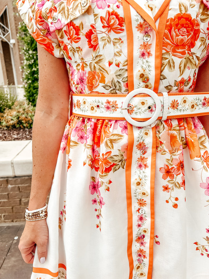 Jenni Floral Belted Mini Dress