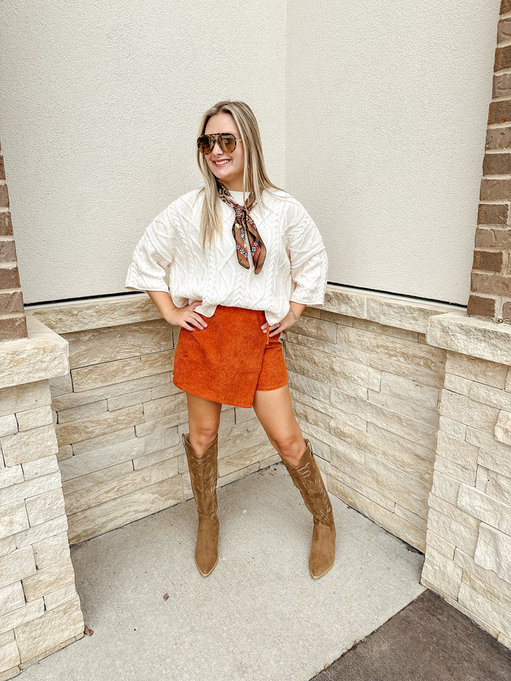 Corduroy Mini Skort