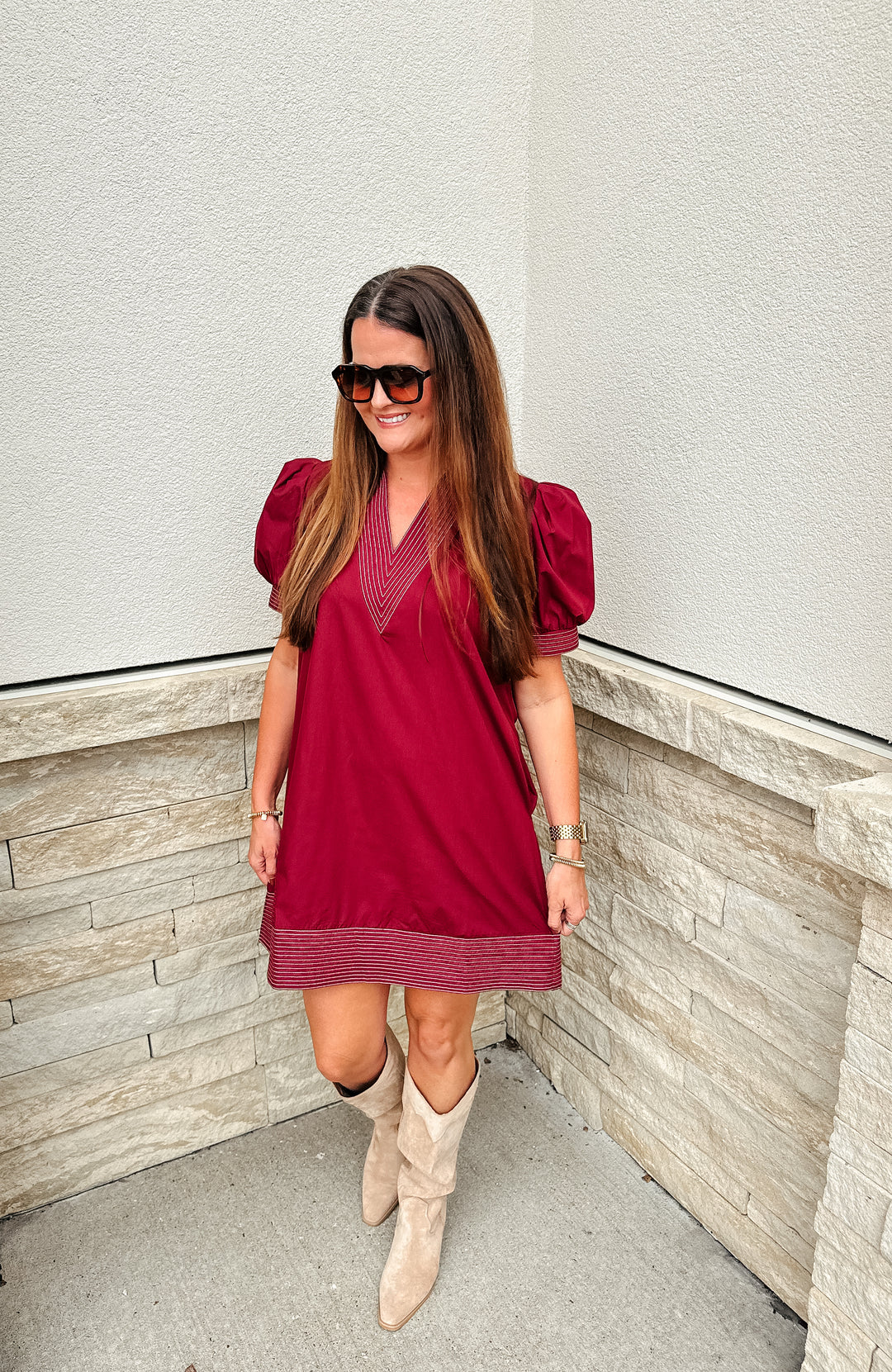 Burgundy Dress