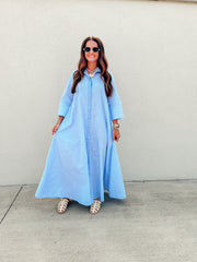 Boardwalk Blue Stripe Maxi Dress
