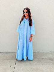 Boardwalk Blue Stripe Maxi Dress