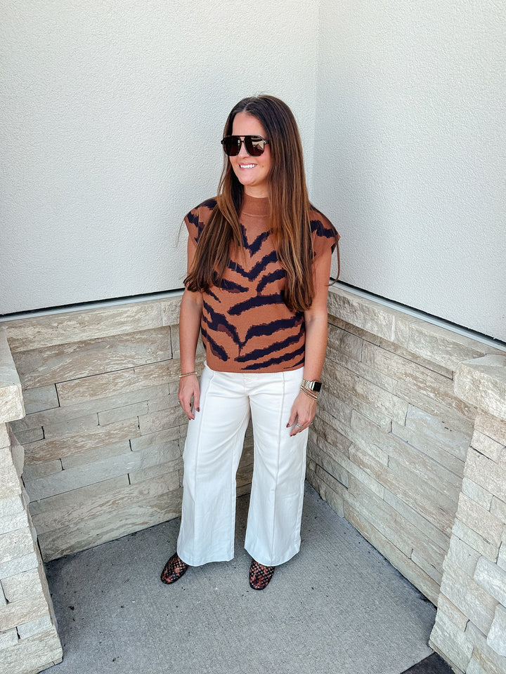 Front Seam Wide Leg Pants