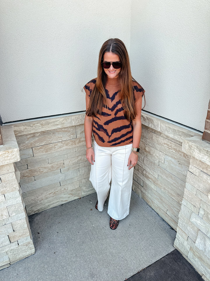 Front Seam Wide Leg Pants