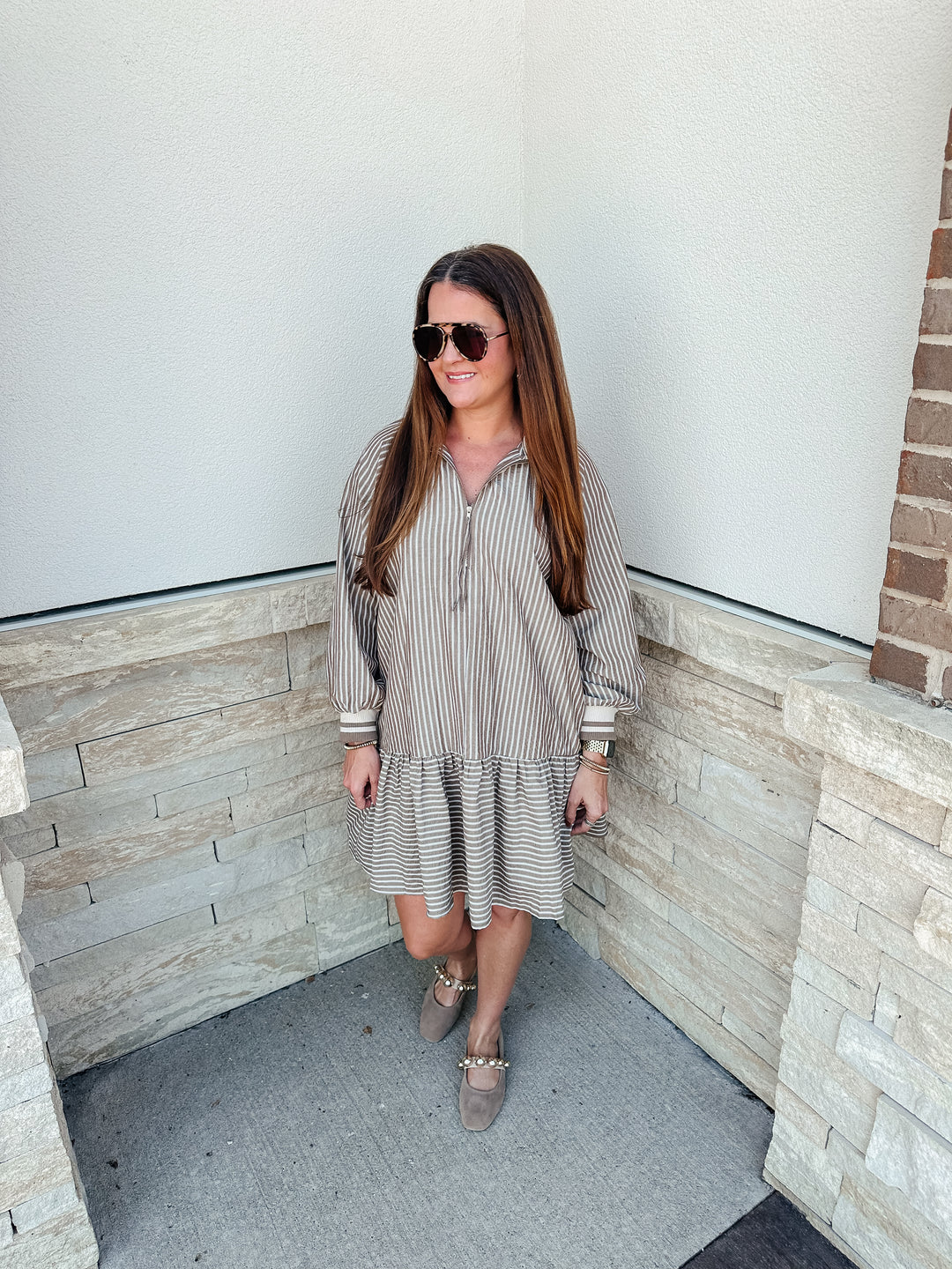 Zip it Up Striped Dress