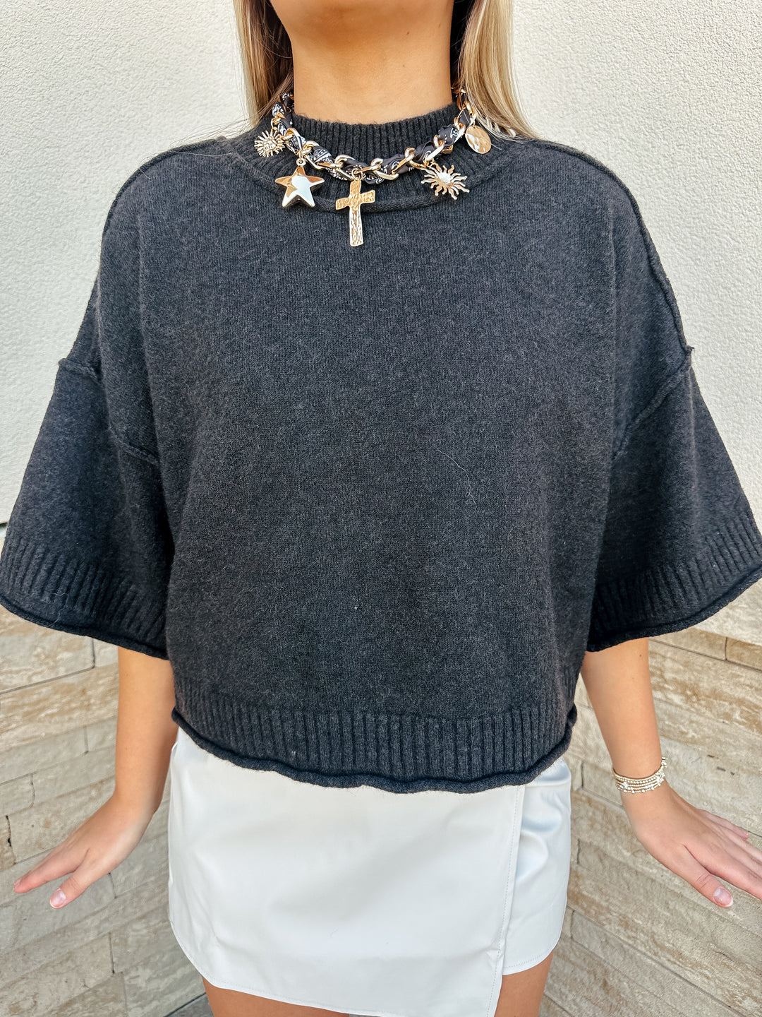 Go With It Sweater: Black