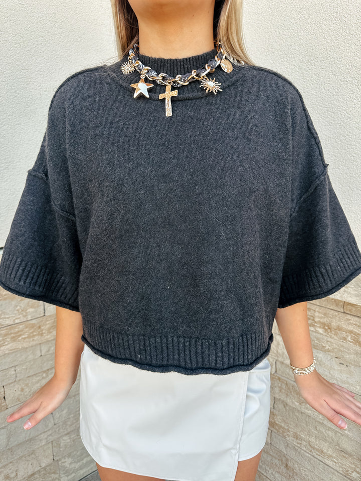 Go With It Sweater: Black