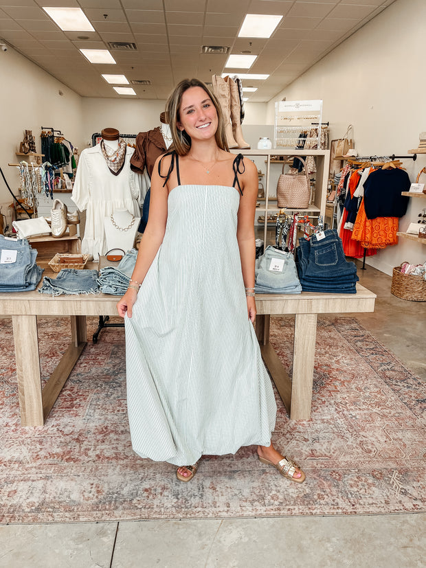 Bubble Hem Maxi Dress